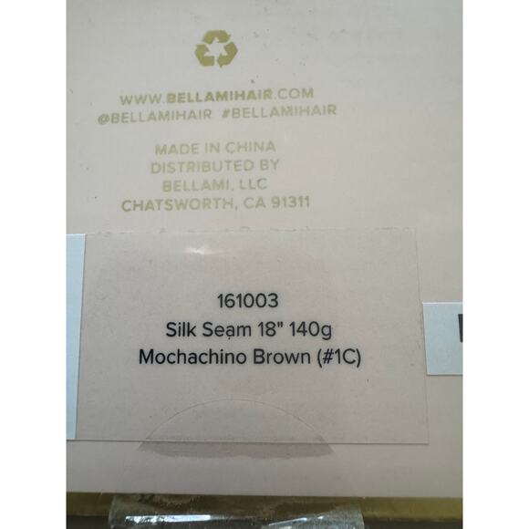 Bellami Silk Seam Clip-In Hair Extensions 18” 140g Mochachino Brown #1C main image 9